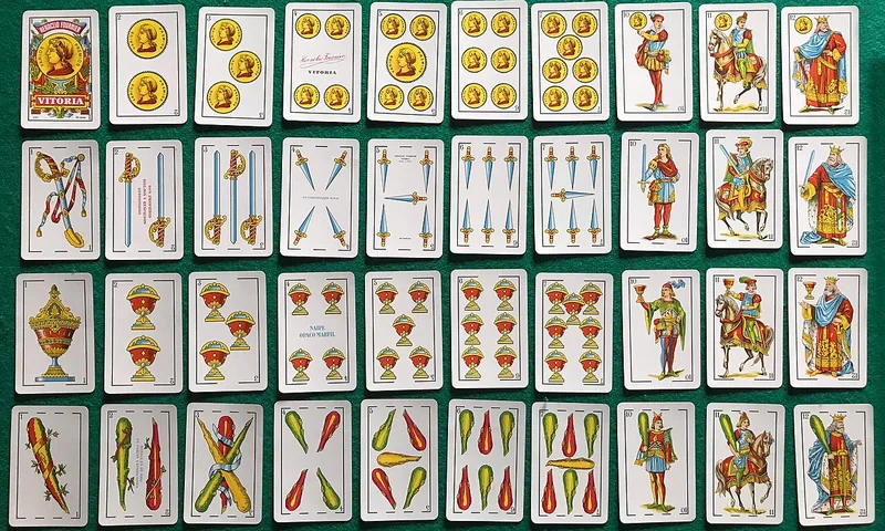 Spanish Baraja 100-Cell Sakla Mat Layout